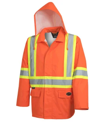 "The Rock" Hi-Viz Waterproof Safety Jacket - PU Coated Waterproof 300D Oxford Polyester