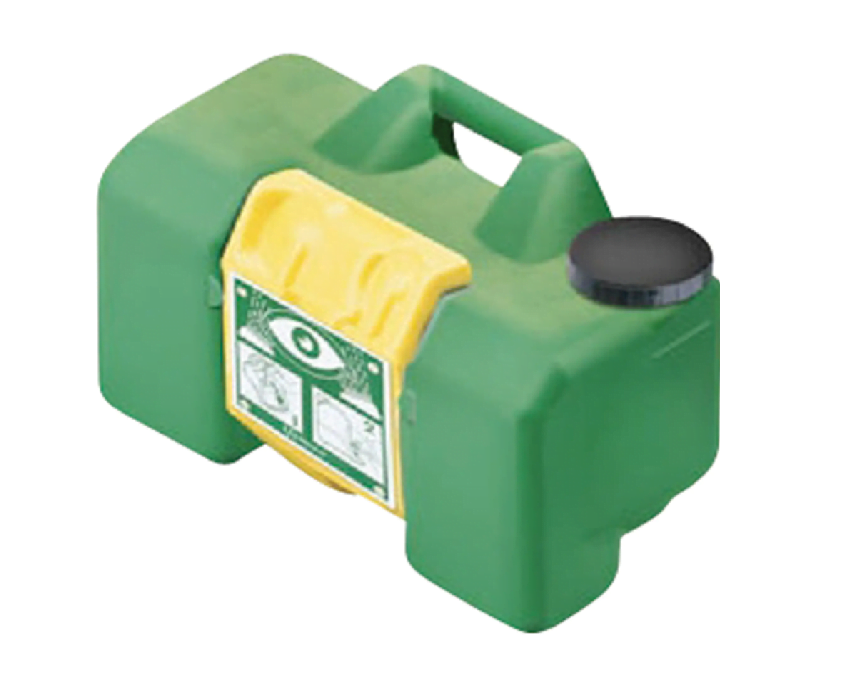 Portable eyewash station gravity fed 9 gal capacity meets ansi z358