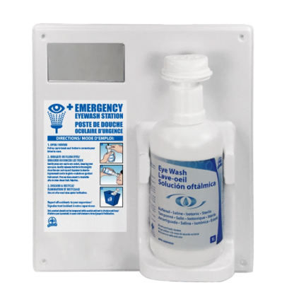 Eyewash Station w/ 1L Eyewash, Eye Cup & Mirror