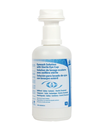 Eyewash Solution with Sterile Eye Cup, 1L - Artlin Safety & Industrial