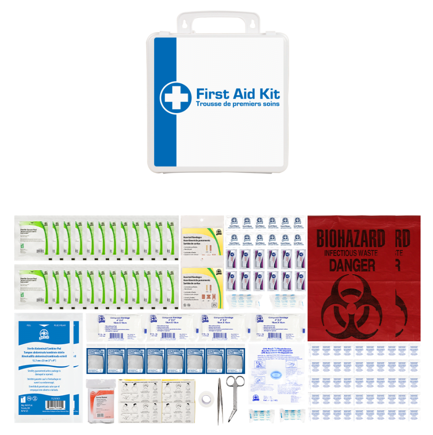 CSA Type 2, Medium First Aid Basic Kit – Plastic - Artlin Safety ...