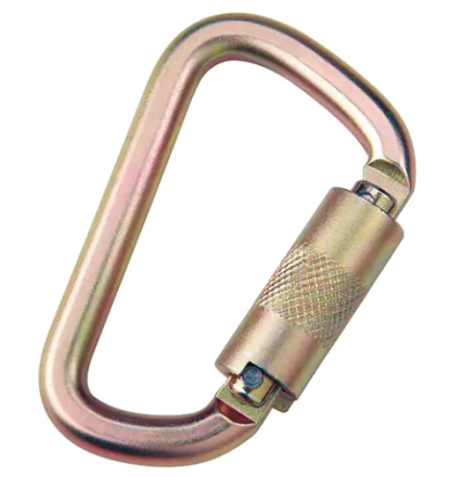 Anchorage Connecting Carabiners, Steel, 3600 lbs Capacity